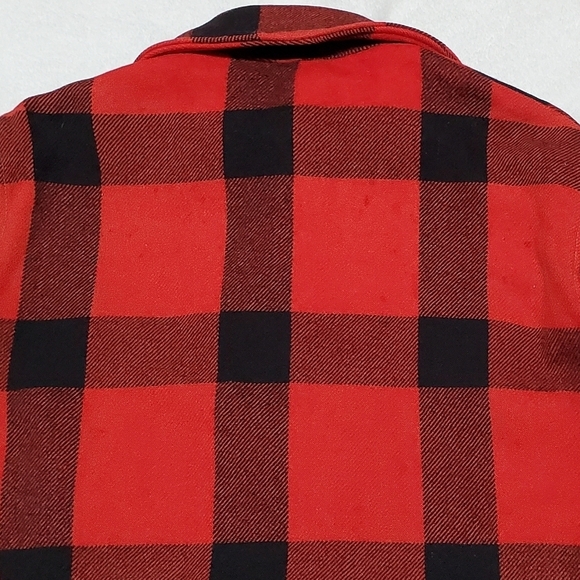 1950s Vintage Woolrich Woolen Mills Mackinaw Red Plaid Wool Hunting Jacket L - Picture 13 of 16